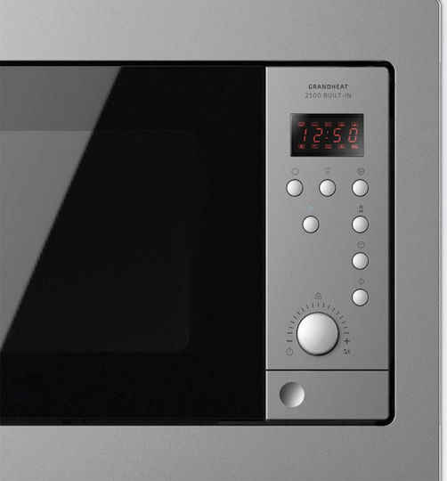 Cecotec Grandheat 2500 Steel Εντοιχιζόμενος Φούρνος Μικροκυμάτων με Grill 25lt Inox