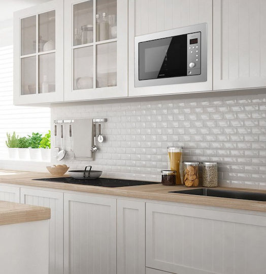 Cecotec Grandheat 2500 Steel Εντοιχιζόμενος Φούρνος Μικροκυμάτων με Grill 25lt Inox