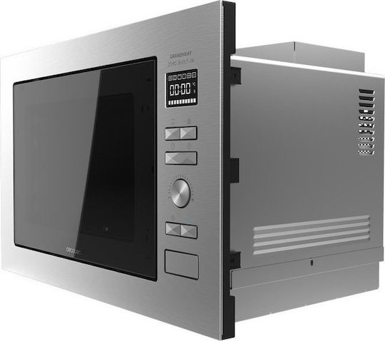 Cecotec Grandheat 2590 Steel Built-in Microwave Oven with Grill 25lt Black