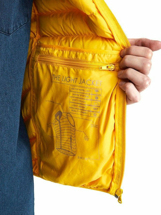 Nuless Sleeveless Jacket Puffer Yellow