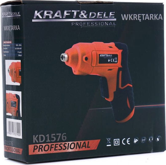 Kraft & Dele KD1576 Κατσαβίδι Μπαταρίας 3.6V 1x0.8Ah