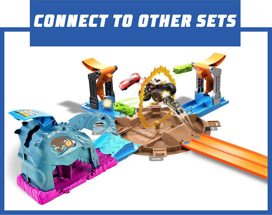 Hot Wheels Monster Trucks Pistă Super Roată Pistă 1:64 Monster Truck pentru 4+ Ani