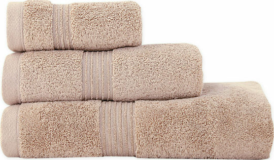 Nef-Nef Homeware Facecloth Aegean 50x100cm Beige Weight 705gr/m²
