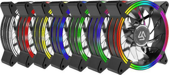 Alseye Halo 4.0 Case Fan 120mm (1100rpm / 53.2cfm) με Κόκκινο Φωτισμό και Σύνδεση 3-Pin / 4-Pin Molex