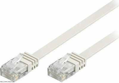 Powertech Flat Telephone Cable RJ11 6P4C 3m White (CAB-T003)