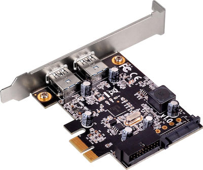 Silverstone PCIe σε 2 εξωτερικές και 1 εσωτερική θύρα USB 3.0