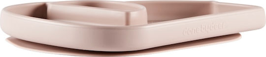 Done by Deer Baby Food Plate Stick & Stay Elphee made of Silicone Pink 1799231