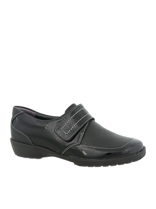 Suave 8010 Leather Women's Moccasins in Black Color