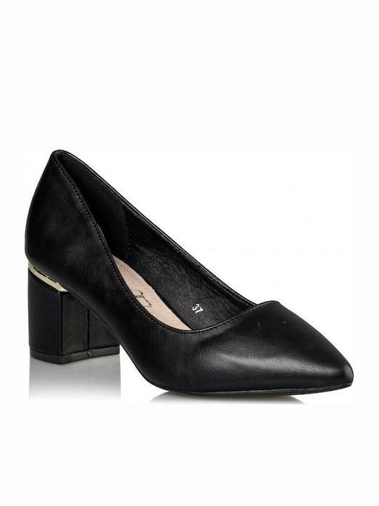 Venini Pointed Toe Black Medium Heels S31-12127-34