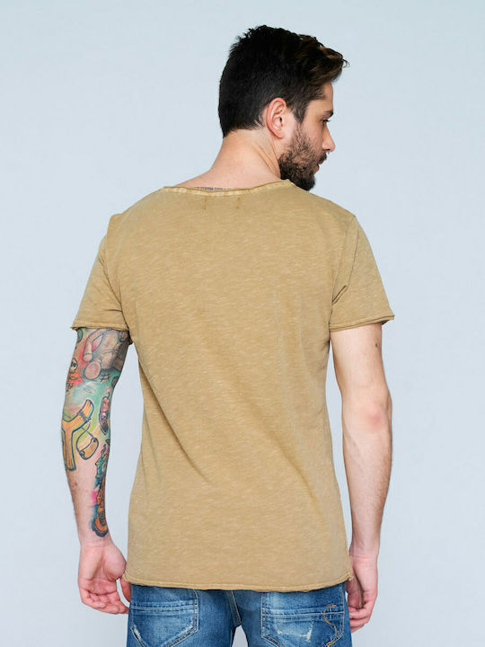 Staff Nick Herren T-Shirt Kurzarm Beige