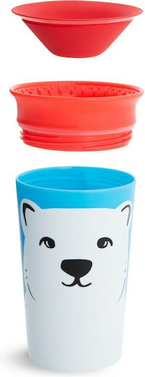 Munchkin Baby Cup Miracle 360° Wildlove Sippy Cup made of Plastic Blue 266ml for 12m+m+