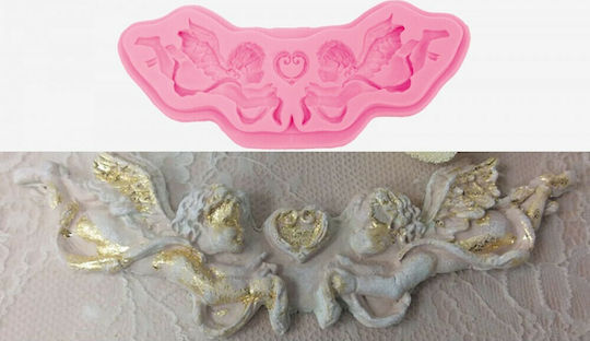 Faitakis Pack Mold Silicone Angels for Clay / Soap / Liquid Glass 14.8x4cm