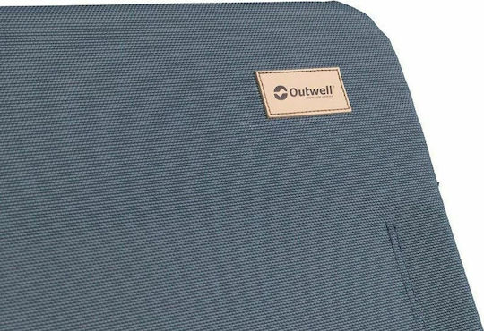 Outwell Tenby Foldable Steel Beach Sunbed Blue 188x54x30cm
