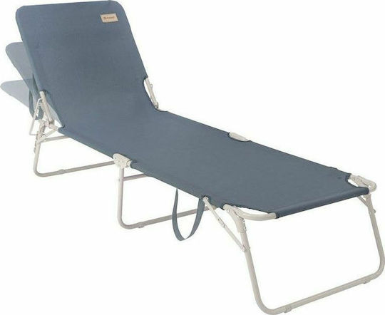 Outwell Tenby Foldable Steel Beach Sunbed Blue 188x54x30cm
