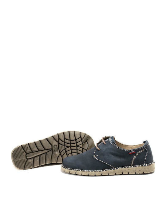 Men's Leather Casual Shoes Blue