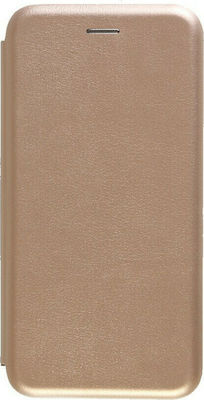 Forcell Elegance Synthetic Leather Book Gold (Galaxy A51)