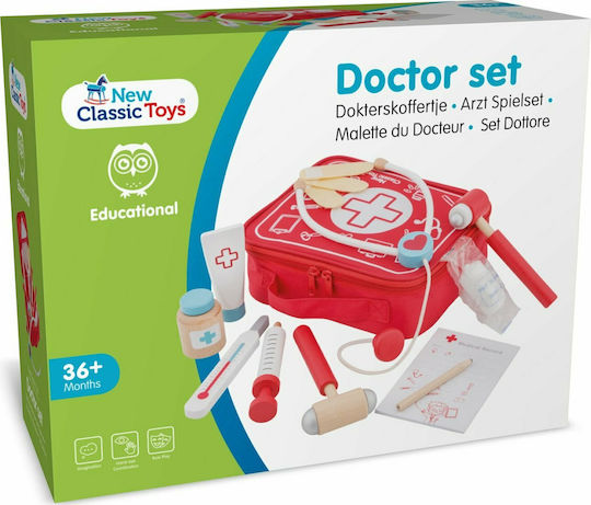 New Classic Toys Kinder Medizinisches Set aus Holz für 2+ Jahre