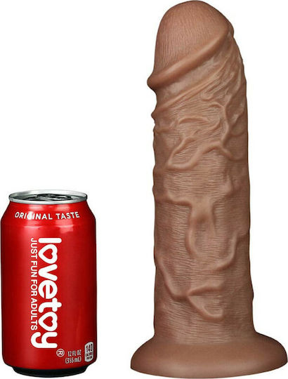 Lovetoy Realistic Chubby Vibrating Dildo Realistisch Vibrator 27cm Braun