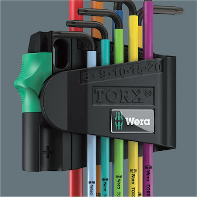 Wera Set chei Torx cu 9 bucăți în formă L 967/9 TX BO