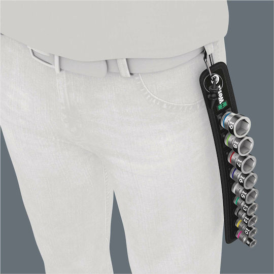 Wera Căpăcei Hexagonali cu Patrat de Prindere 3/8" Set 10buc