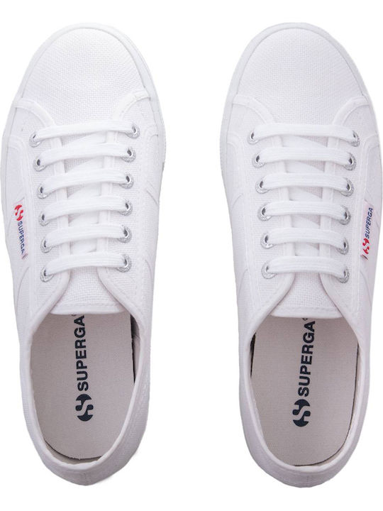2790 Damen Flatforms Sneakers Weiß