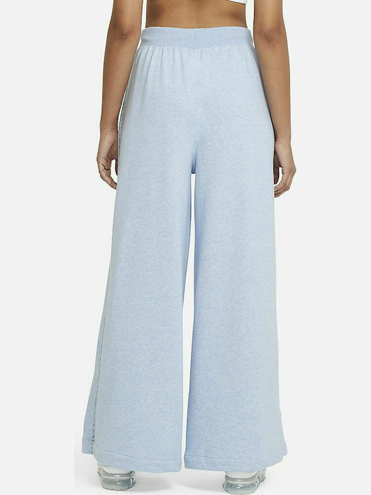 Nike Sportswear French Terry Women's Wide Sweatpants Light Blue