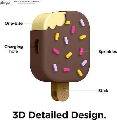 Elago Ice Cream Silicone Case Brown for Apple AirPods Pro