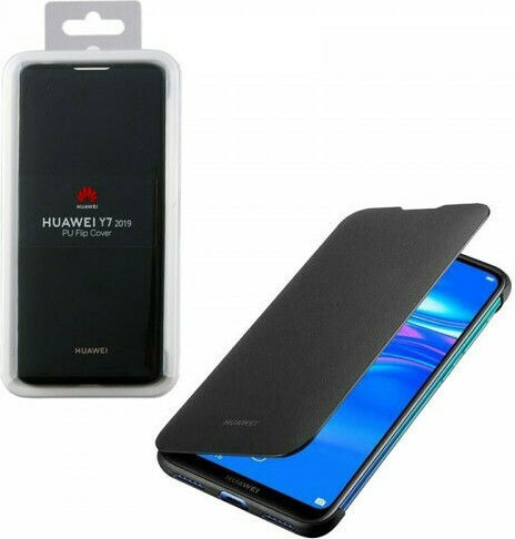 Huawei Book Δερματίνης Μαύρο (Huawei Y7 2019 / Y7 Prime 2019)