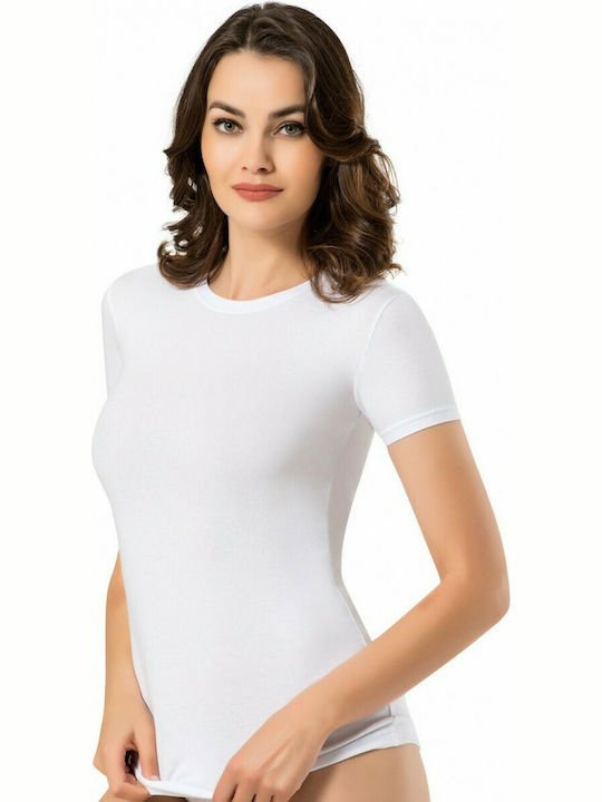 Namaldi Women's Short Sleeve Cotton T-Shirt White