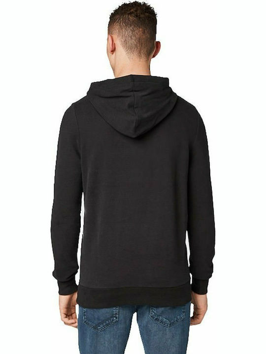 Tom Tailor Men's Sweatshirt with Hood and Pockets Black 1012453-29999