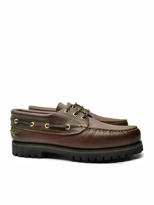 C14 Δερμάτινα Ανδρικά Boat Shoes Brandy
