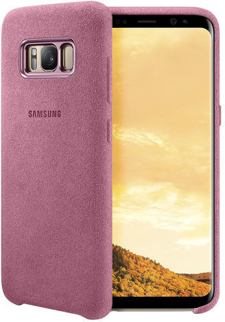 Samsung Alcantara Cover Задна корица Пластмаса Розов (Galaxy S8+)