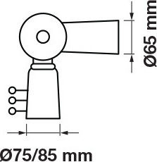 V-TAC Mounting Base for Lighting Fixtures made of Aluminum Arm Black 3624