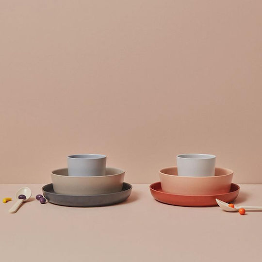 Ekobo Feeding Set Yummy Mini made of Bamboo Multicolour 4pcs for 3+ months
