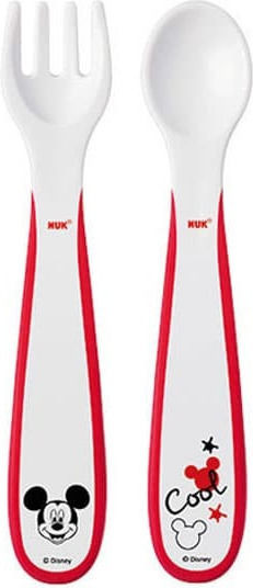 Nuk Feeding Set Mickey made of Melamine Gray 4pcs for 6+ months