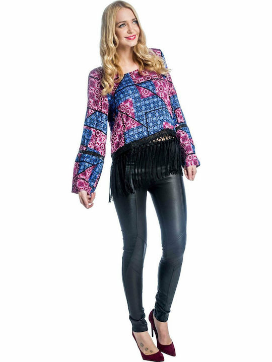 MP8695 Women's Summer Blouse Long Sleeve Multicolour