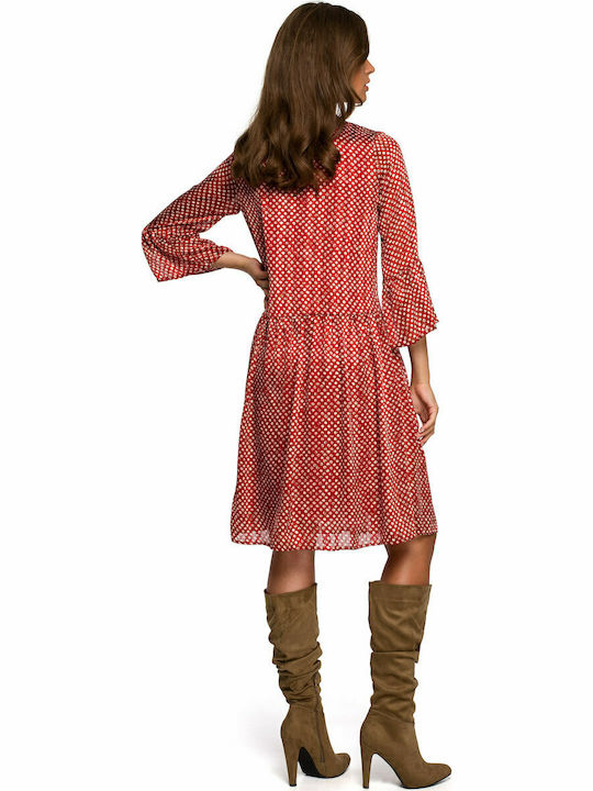 Stylove All Day Long Sleeve Mini Dress Red Polka Dot S237 149245