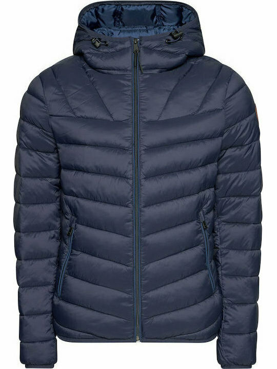 Aerons H Herren Winter Jacke Puffer Marineblau