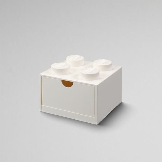 LEGO Kinder Aufbewahrungsbox aus Kunststoff Storage Desk Drawer Weiß 15x11.3x11.3cm 1Stück
