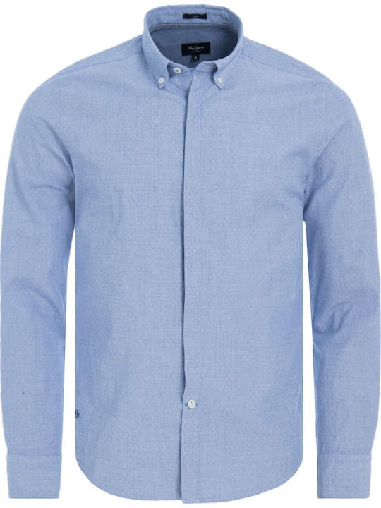 Pepe Jeans Boniface Men's Shirt Long Sleeve Cotton Light Blue