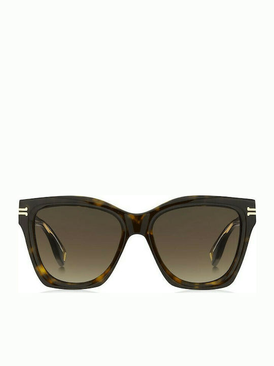 Marc Jacobs Women's Sunglasses with Brown Tartaruga Plastic Frame and Brown Gradient Lens MJ1000/S KRZ/HA