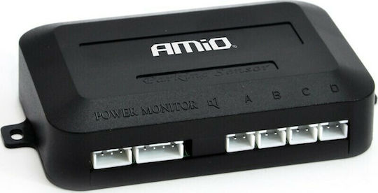 AMiO Car Parking System with Buzzer and 4 Sensors 22mm in White Color