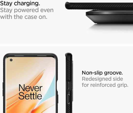 Spigen Liquid Air Back Cover Σιλικόνης Μαύρο (OnePlus 8T)