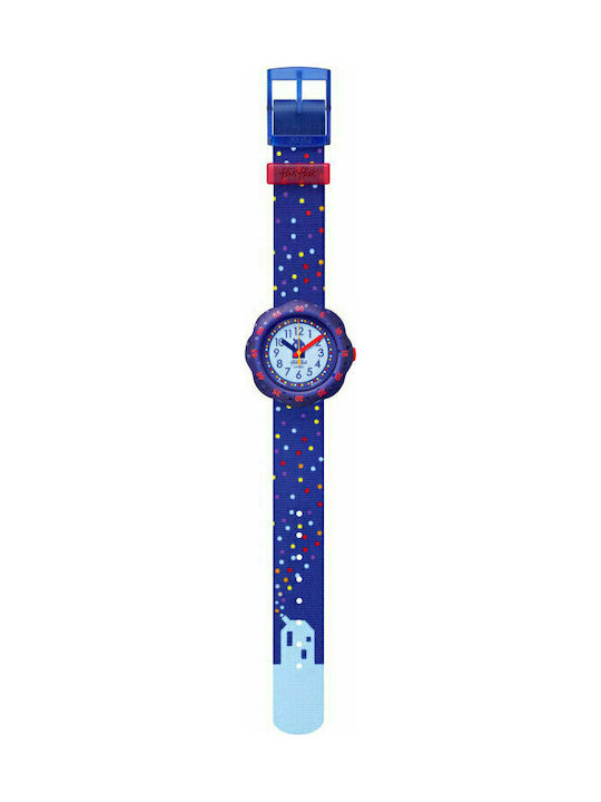 FlikFlak Kinder-Analoguhr Sprinkles mit Stoffarmband Blau