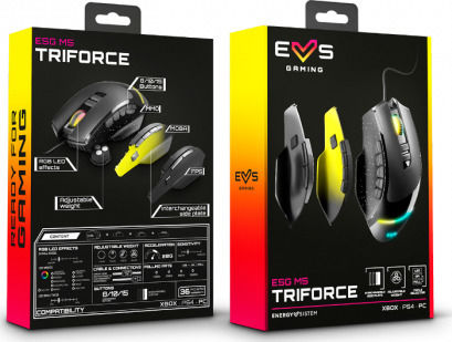 Energy Sistem M5 Triforce RGB Gaming Mouse 10000 DPI Black