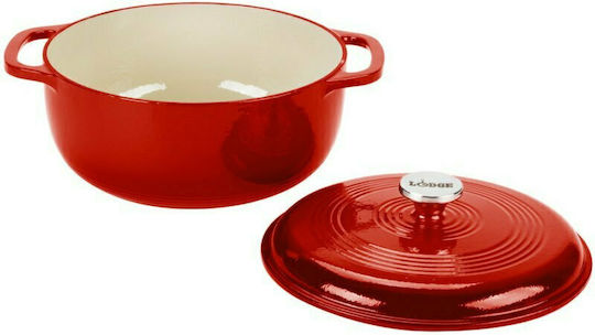 Lodge Βαθιά Κατσαρόλα από Μαντέμι 5.68lt / 34.5cm Red Lodge Βαθιά Κατσαρόλα από Μαντέμι 5.68lt / 34.5cm Red