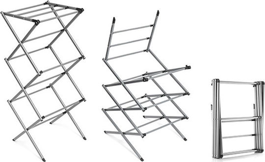 InnovaGoods Cloxy Folding Floor Metallic Clothes Drying Rack 74x103cm
