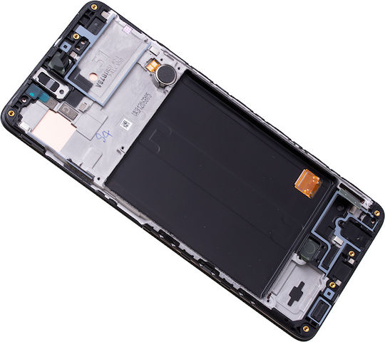 Samsung Οθόνη με Μηχανισμό Αφής και Πλαίσιο για Galaxy A51 (Μαύρο)