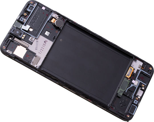 Samsung Οθόνη mit Touch-Mechanismus und Rahmen für Galaxy A30s (Schwarz)