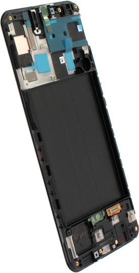 Samsung Οθόνη OLED με Μηχανισμό Αφής και Πλαίσιο για Galaxy A50 (Μαύρο)